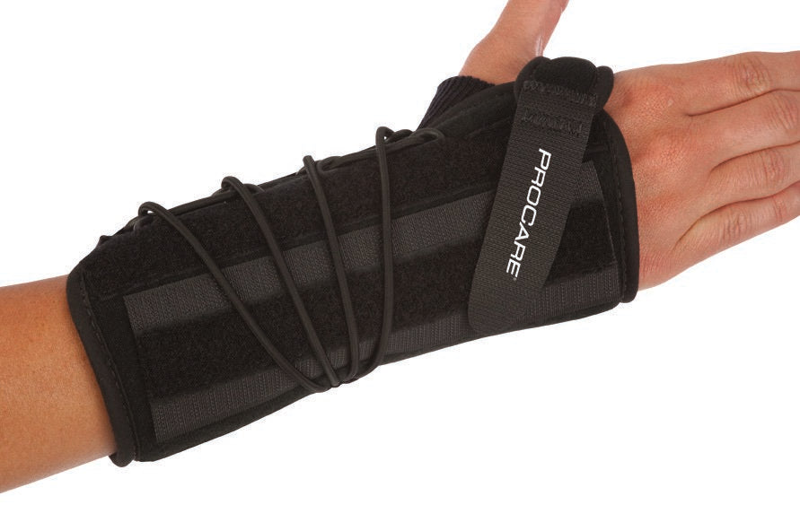 DJO - Wrist Brace ProCare® Quick-Fit® Wrist II Preformed Aluminum / Foam / Nylon Right Hand Black One Size Fits Most [1/EA]