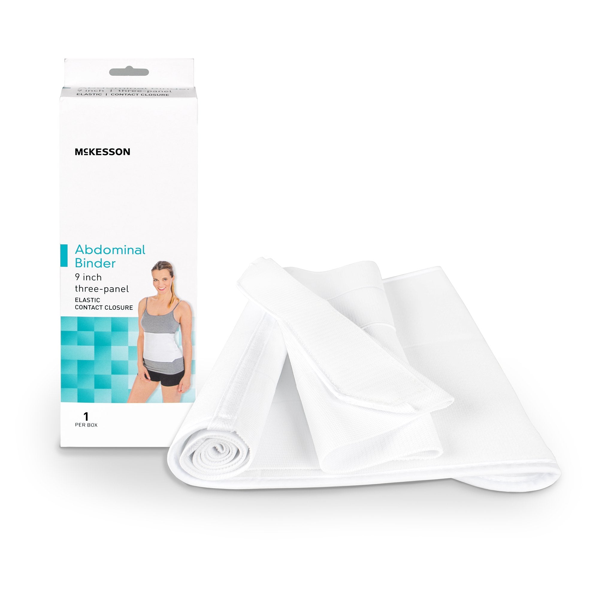 McKesson Brand - Abdominal Binder McKesson Large / X-Large Hook and Loop Closure 62 to 74 Inch Waist Circumference 9 Inch Height Adult [1/EA]