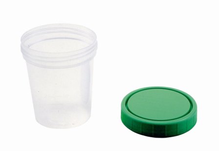 Amsino International - Specimen Container AMSure® 120 mL (4 oz.) Screw Cap Patient Information Poly Bagged Sterile / Sterile Inside Only [1/EA]