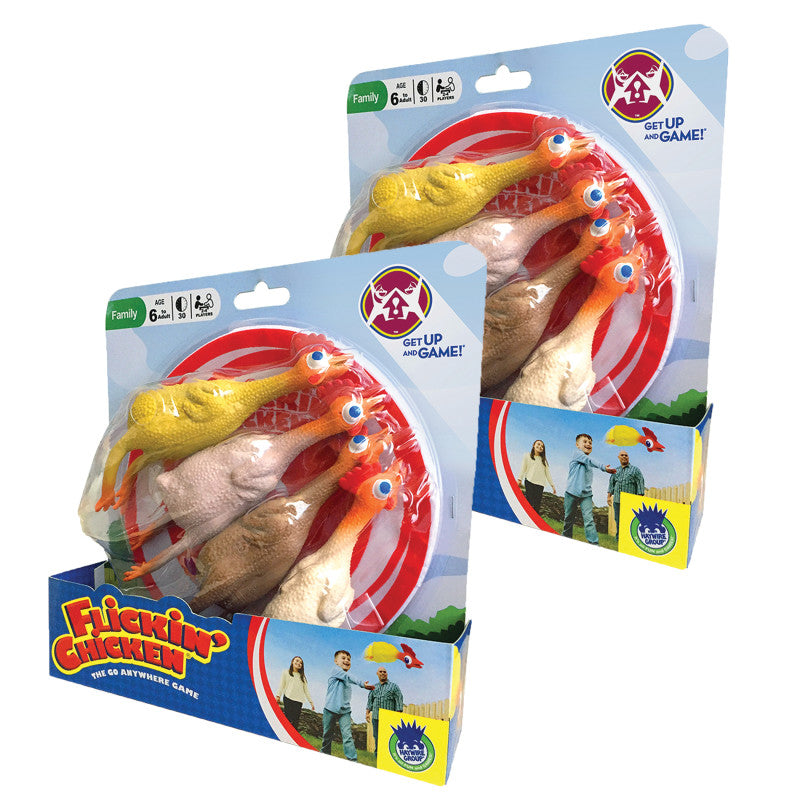 UNIVERSITY GAMES - Flickin' Chicken®, Pack of 2