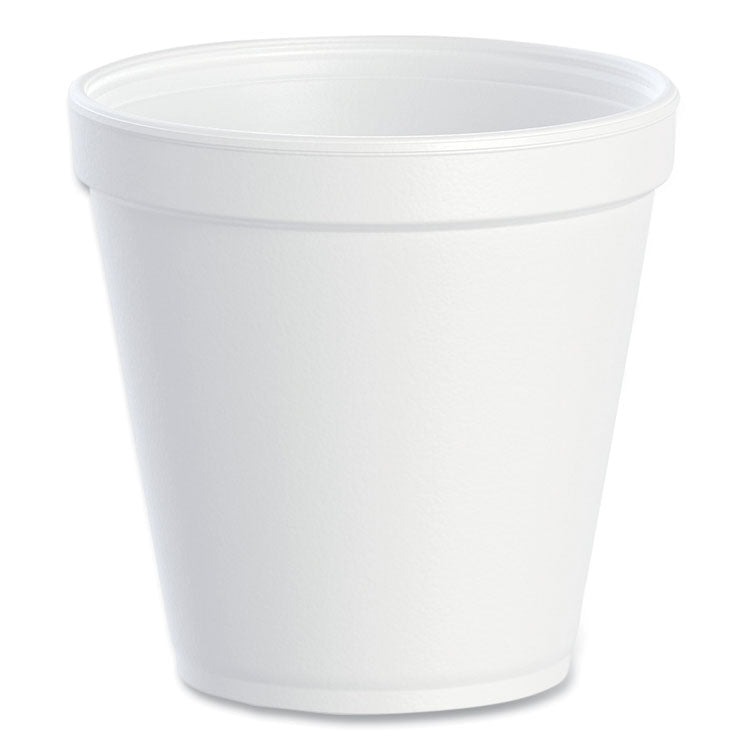 Dart - Foam Containers, Squat, 16 oz, White, 25/Bag, 20 Bags/Carton