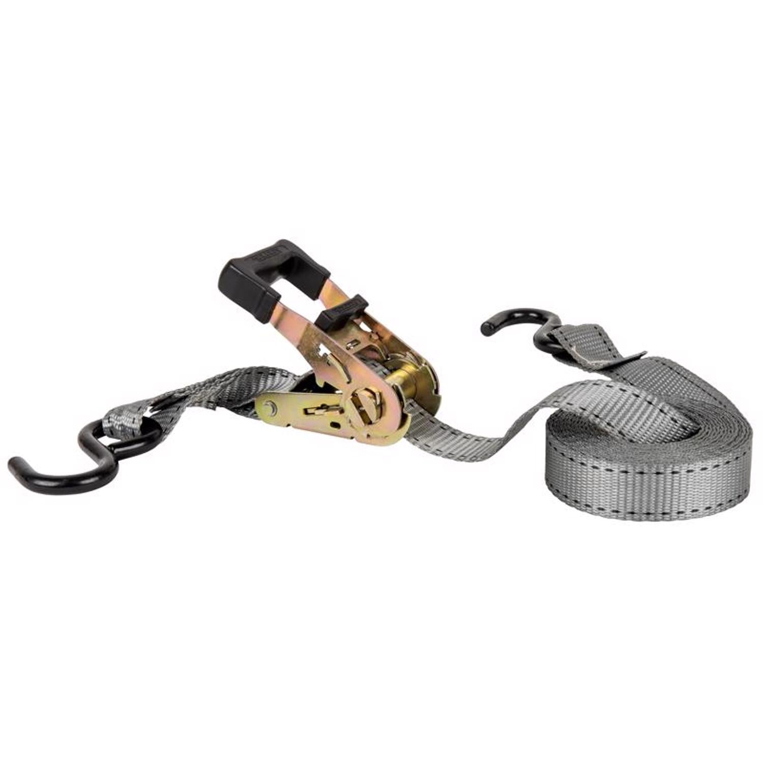 Keeper 1 in. W X 15 ft. L Gray Ratchet Tie Down Strap 500 lb 4 pk - Case of 5