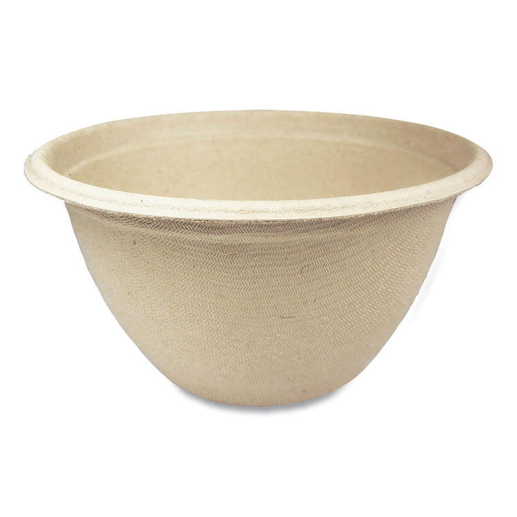 World Centric - Fiber Bowls, 12 oz, 4.5" dia x 2.5" h, Natural, Paper, 500/Carton