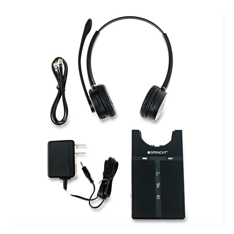 Spracht - ZuM Maestro DECT Binaural Over The Head Headset, Black