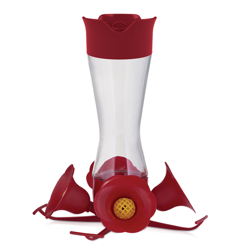PERKY PET - Perky-Pet Hummingbird 8 oz Glass/Plastic Pinch-Waist Nectar Feeder 4 ports - Case of 2