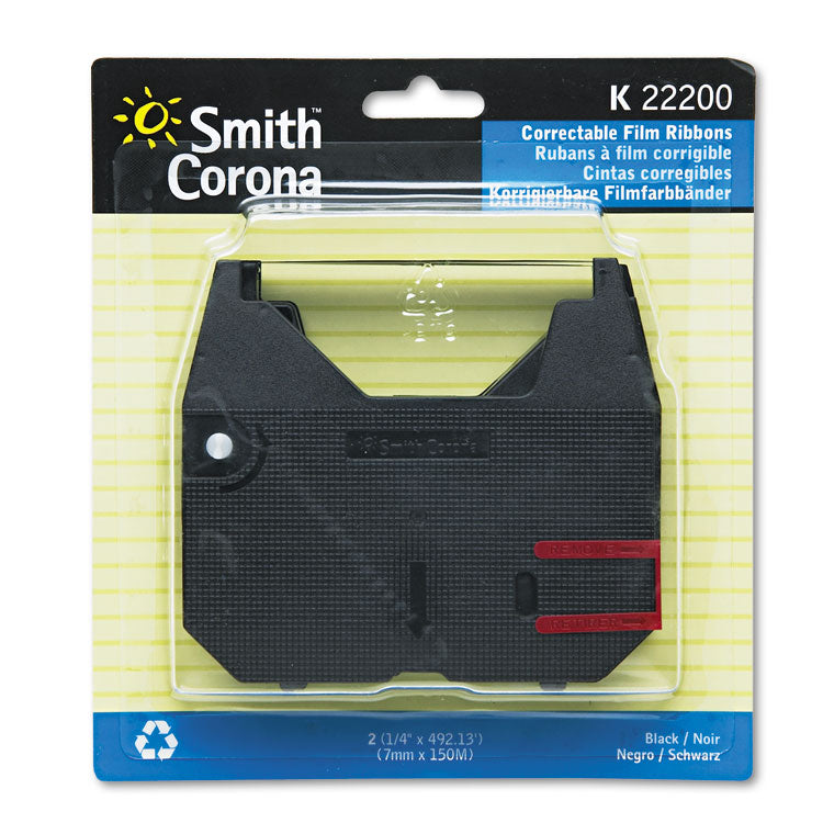 Smith Corona - 22200 Ribbon, Black, 2/Pack