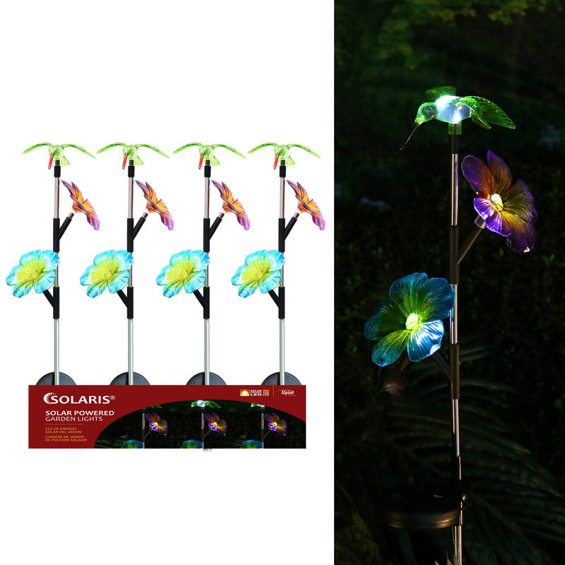 ALPINE - Alpine Solaris Multi-color Plastic 31 in. H Hummingbird Solar Garden Stake - Case of 20