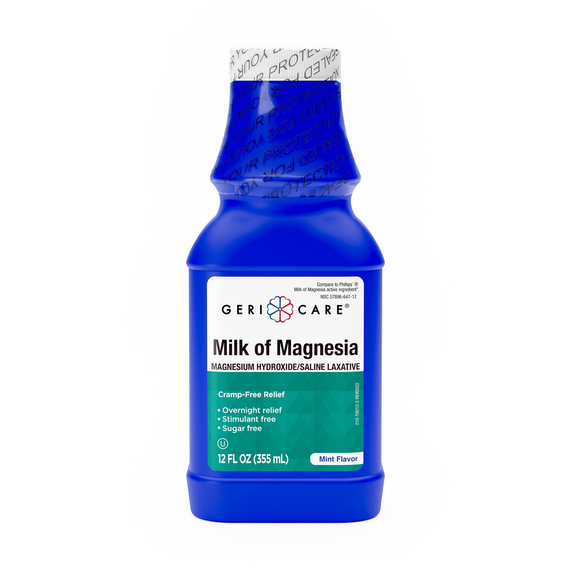 Geri-Care - Laxative Milk of Magnesia Mint Flavor Liquid 12 oz. Magnesium Hydroxide [1/BT]