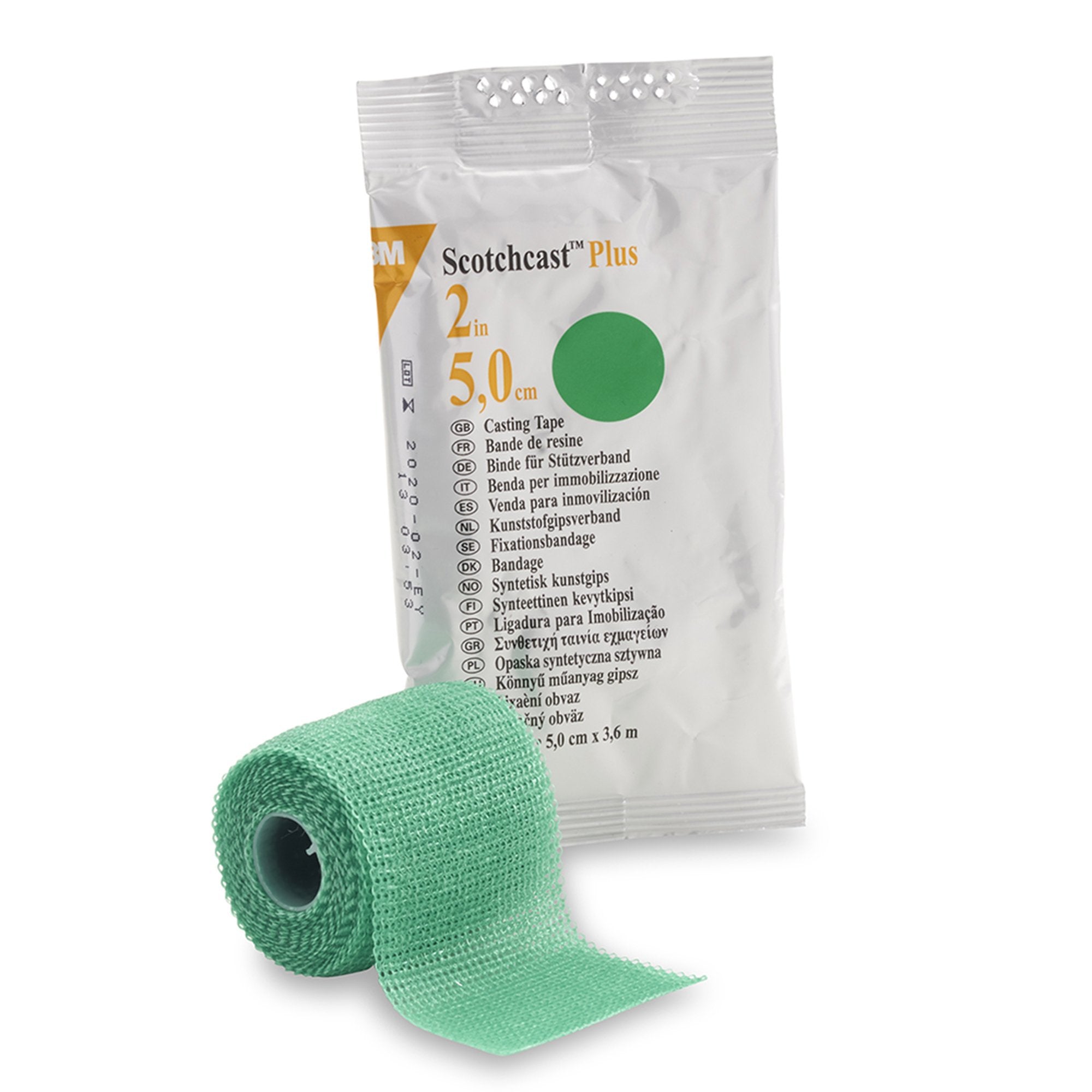 Solventum Corporation - Cast Tape 3M™ Scotchcast™ Plus 2 Inch X 12 Foot Fiberglass / Resin Green [1/EA]