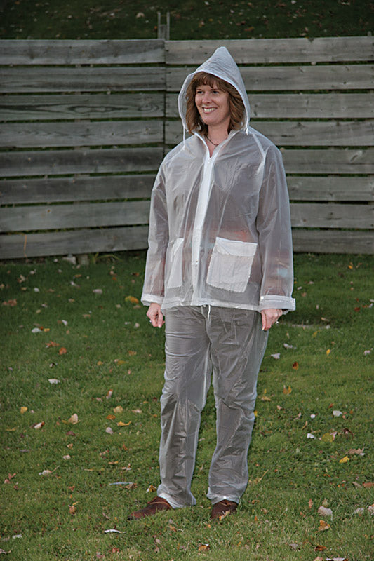 BOULDER CREEK - Boulder Creek Clear Vinyl Three Piece Rain Suit Large