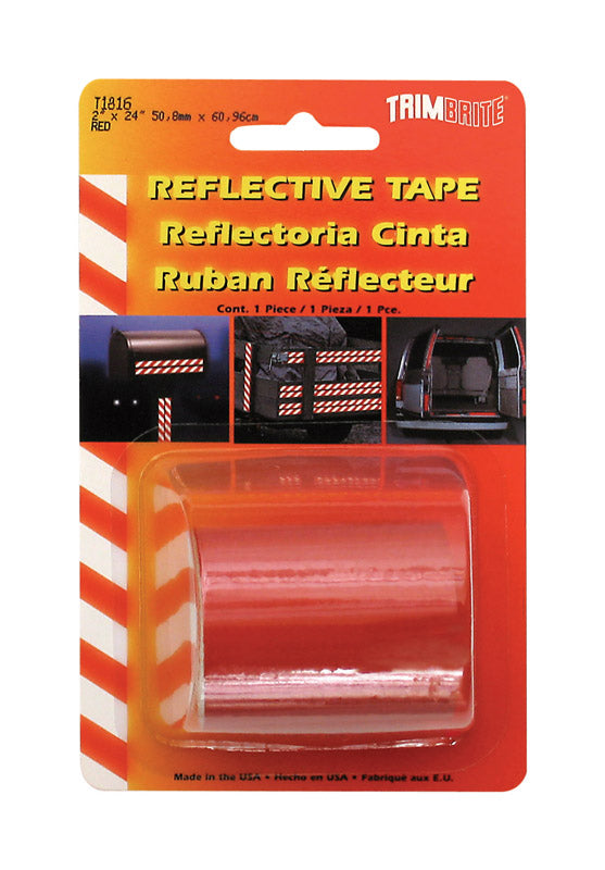 TRIM BRITE - Trim Brite 2 in. W X 24 in. L Red Reflective Tape 1 pk