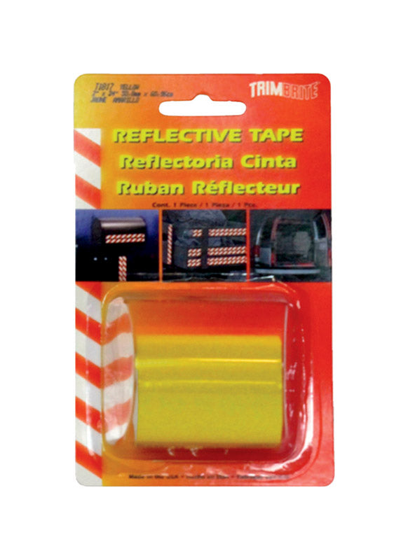 TRIM BRITE - Trim Brite 2 in. W X 24 in. L Yellow Reflective Tape 1 pk