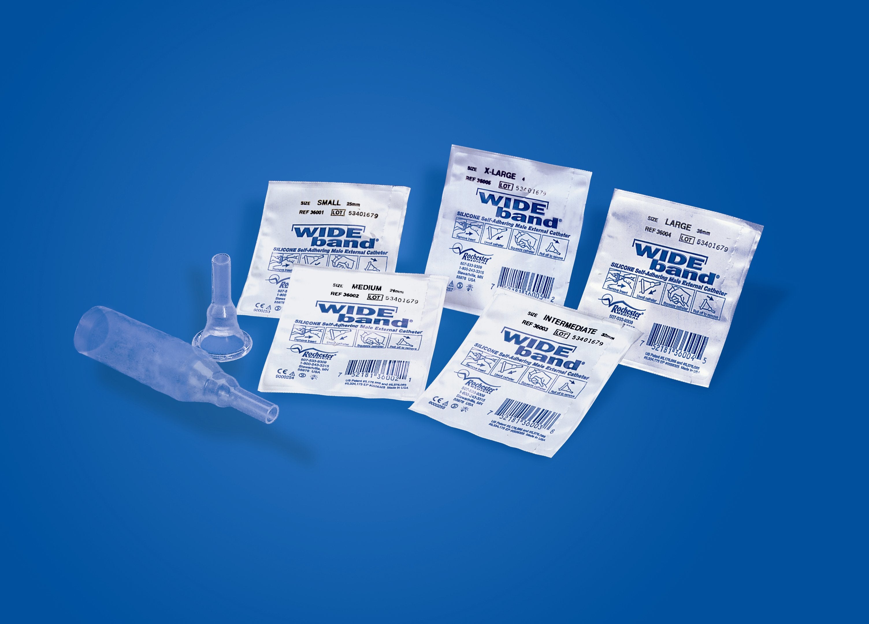 Bard - Male External Catheter Wide Band® Self-Adhesive Band Silicone X-Large [1/EA] (334735_EA)