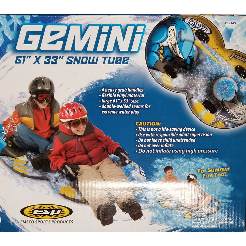EMSCO - Emsco ESP Gemini Dual-Rider Inflatable PVC Snow Tube 61 in.