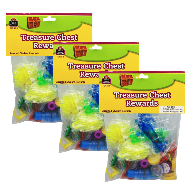 TEACHER CREATED RESOURCES - Treasure Chest Rewards, 28 Per Pack, 3 Packs