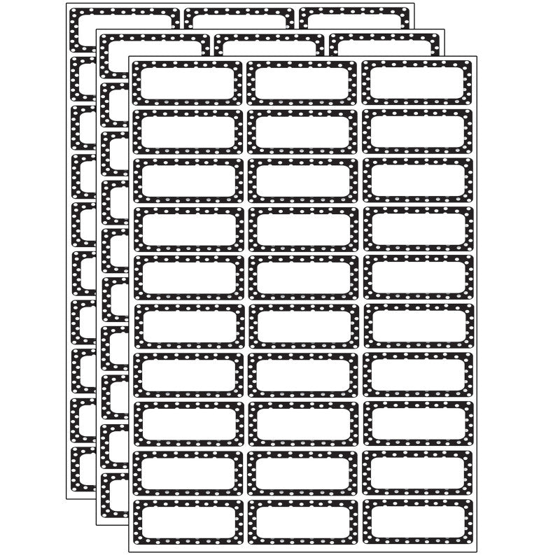ASHLEY PRODUCTIONS - Die-Cut Magnetic Foam Black & White Dots Labels/Nameplates, 30 Per Pack, 3 Packs