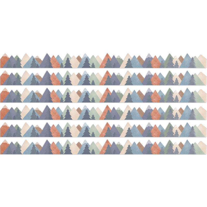 TEACHER CREATED RESOURCES - Moving Mountains Die-Cut Border Trim, 35 Feet Per Pack, 6 Packs