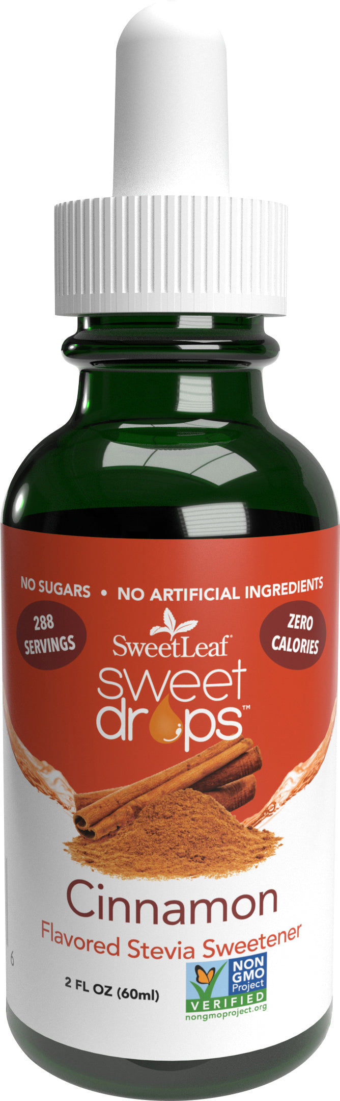 SweetLeaf Sweet Drops Cinnamon Stevia Sweetener 2 fl oz - Case of 3