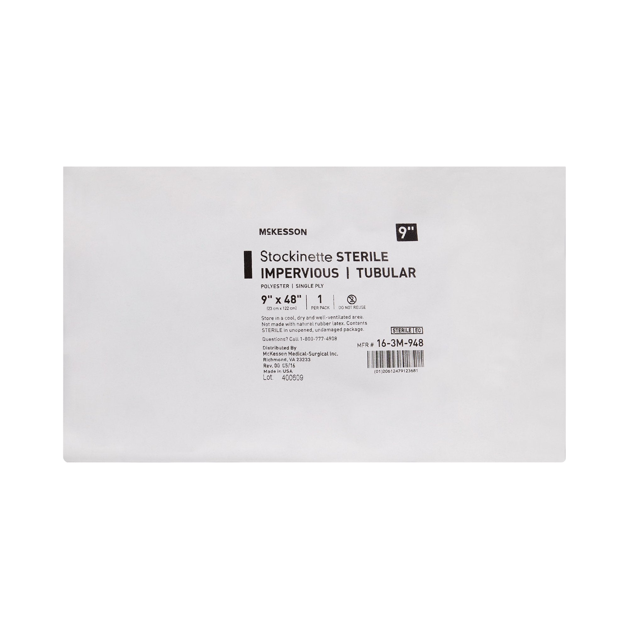 McKesson Brand - Surgical Stockinette Impervious / Tubular McKesson 9 W X 48 L Inch Sterile [1/EA]