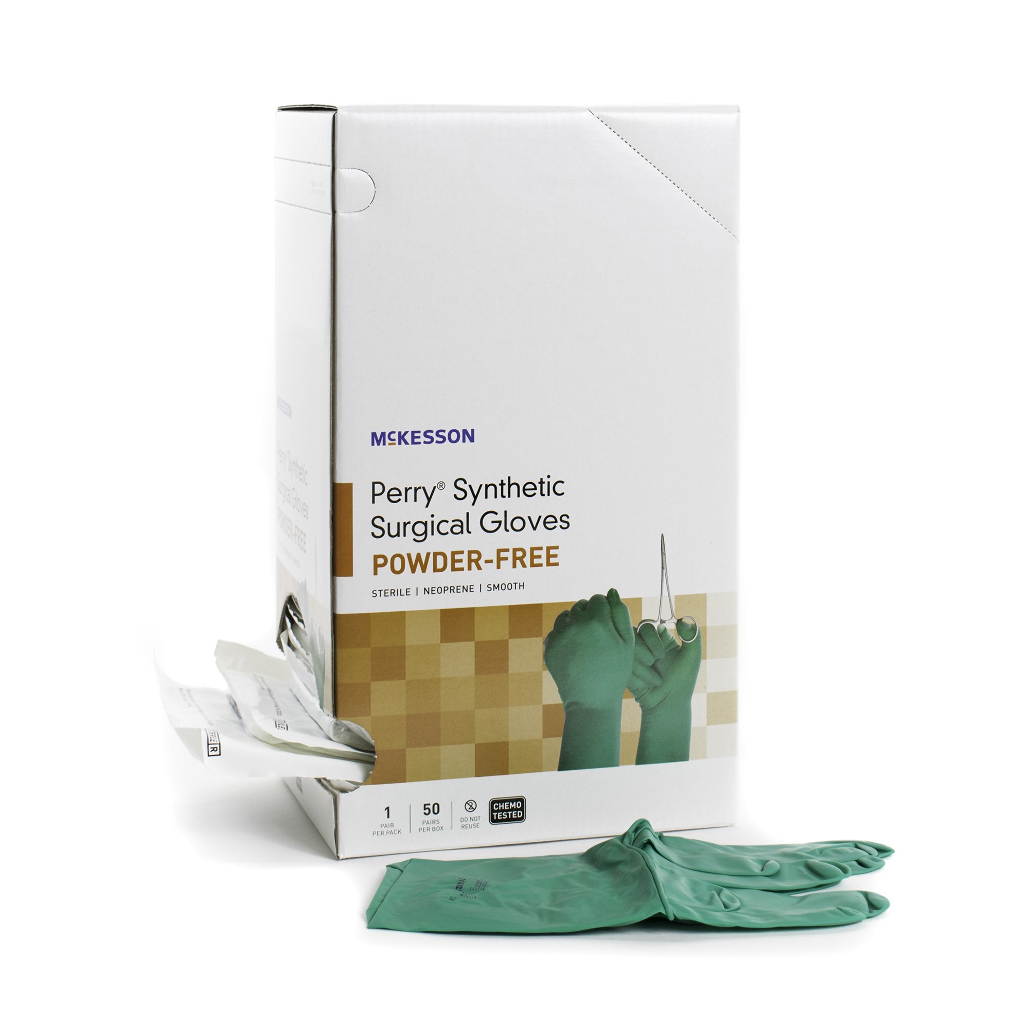 McKesson Brand - Surgical Glove McKesson Perry® Performance Plus Size 5.5 Sterile Polychloroprene Standard Cuff Length Smooth Dark Green Chemo Tested [200/CS]