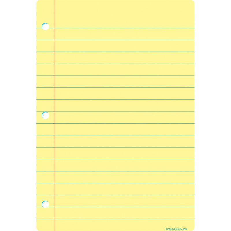 Smart Poly™ Chart, 13" x 19", Light Yellow Notebook Paper