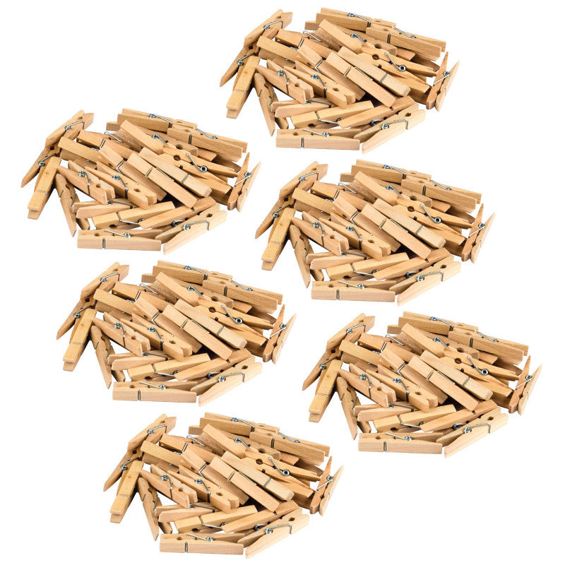 TEACHER CREATED RESOURCES - STEM Basics: Medium Clothespins, 50 Per Pack, 6 Packs
