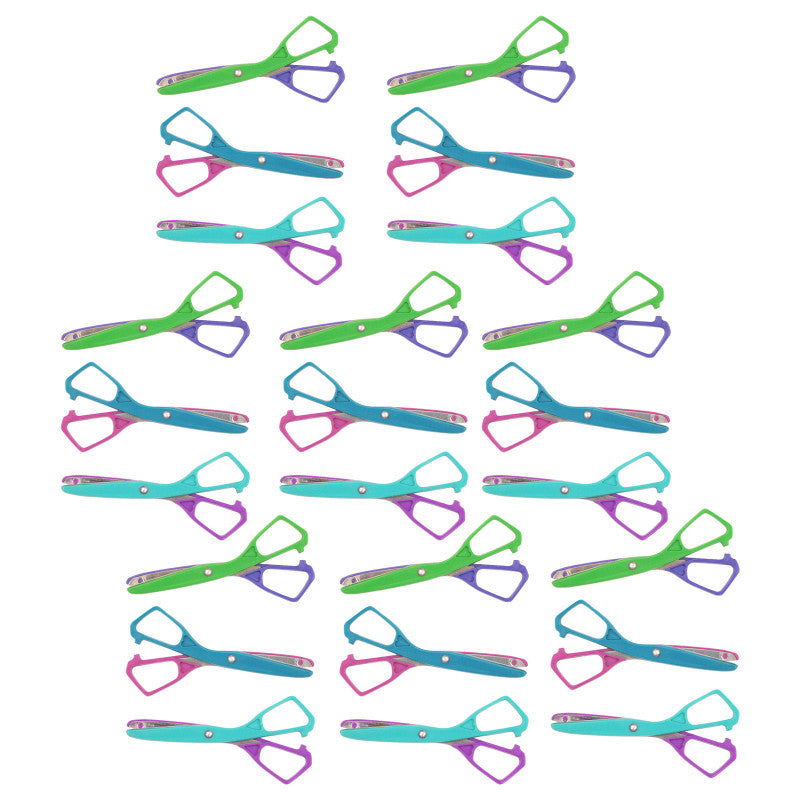 WESTCOTT - Economy Plastic Safety Scissor, 5-1/2" Blunt, Colors Vary, Pack of 24