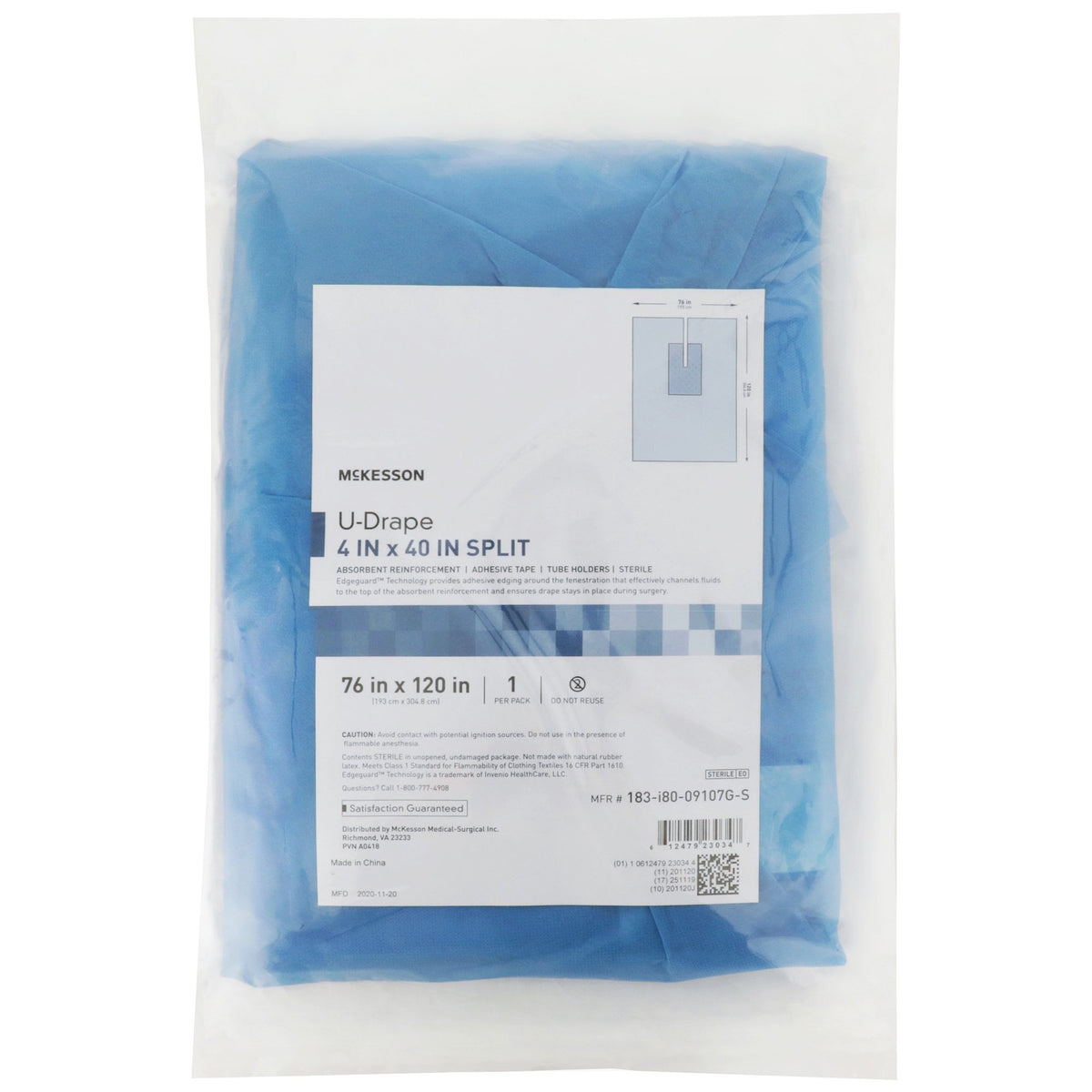 McKesson Brand - Orthopedic Drape McKesson U-Drape with Split 76 W X 120 L Inch Sterile [1/PK]