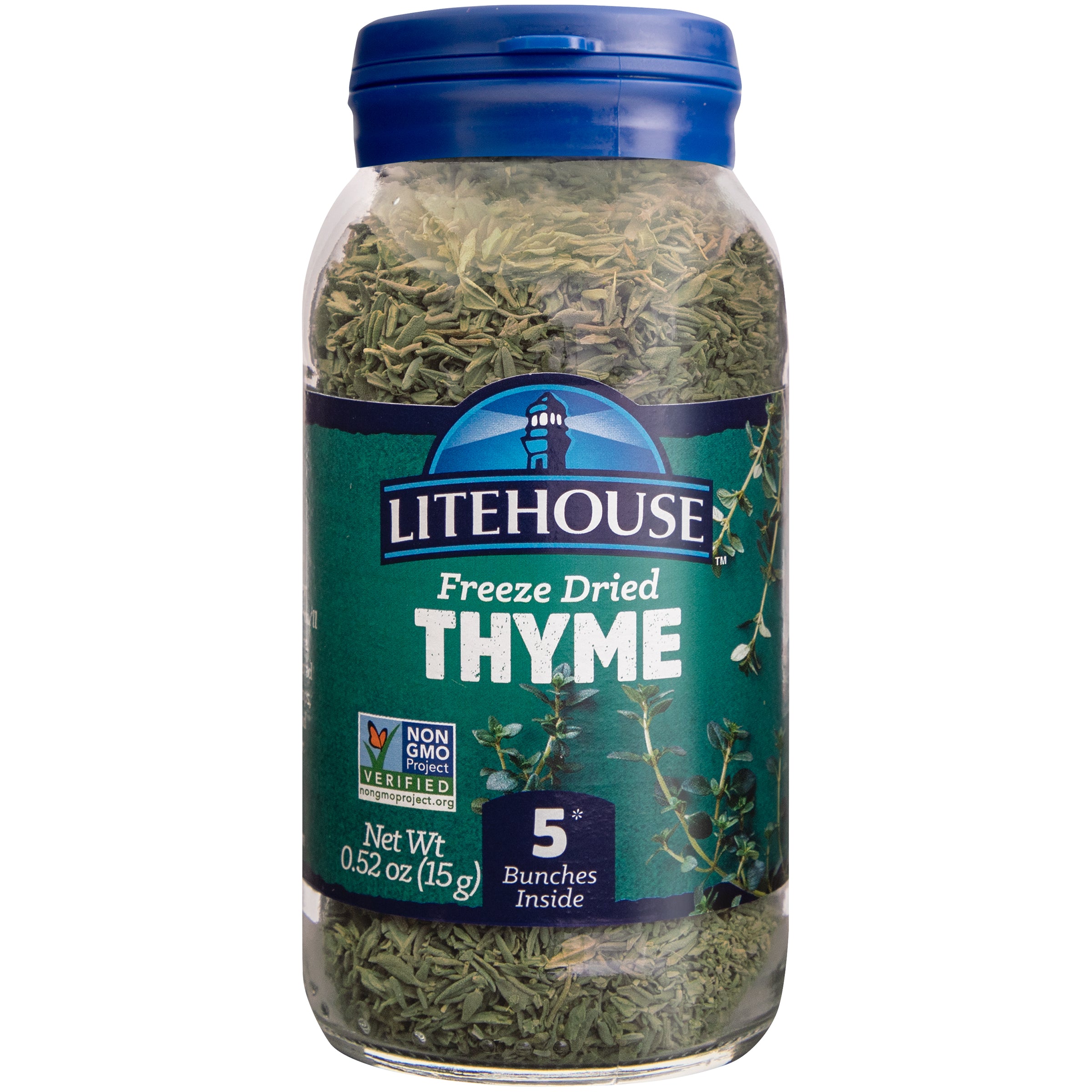 Litehouse Freeze Dried Thyme 0.52 oz. Jar - Case of 6