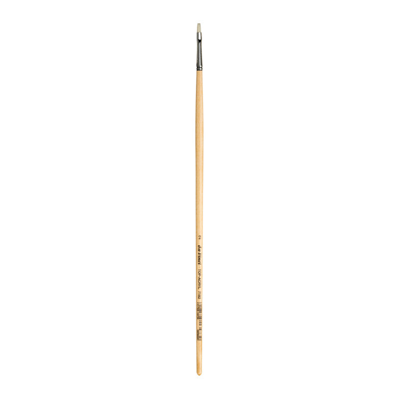 TOP-ACRYL Bright White Brush, Synthetic, Acrylic & Oil, Flat, Series 7182, Size 2