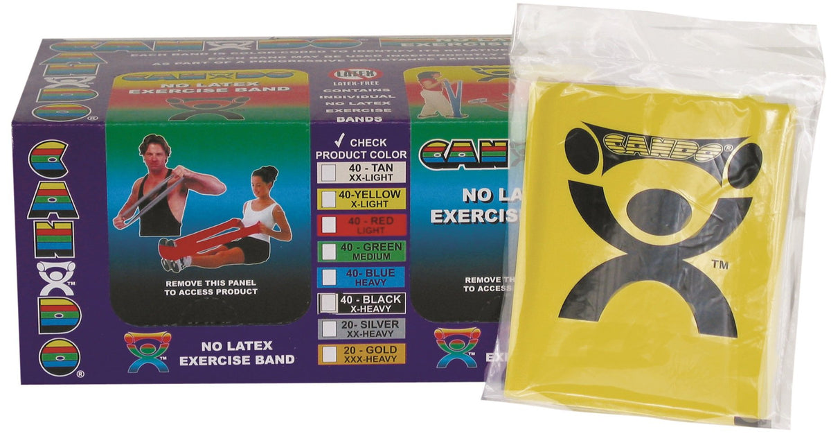 Fabrication Enterprises - Exercise Resistance Band CanDo® Yellow 5 Inch X 4 Foot X-Light Resistance [1/BX]