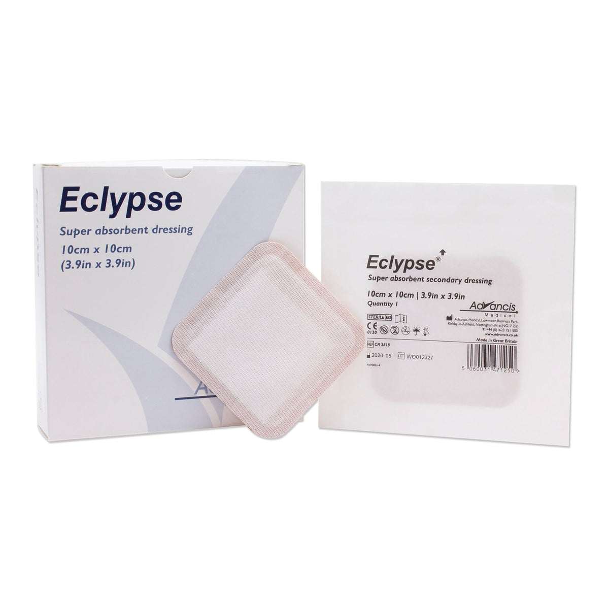 Mediusa - Super Absorbent Dressing Eclypse® 4 X 4 Inch Square [20/BX]