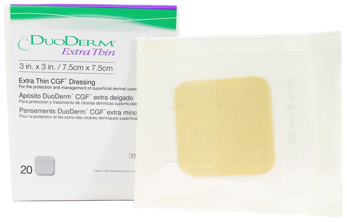 ConvaTec - Thin Hydrocolloid Dressing DuoDERM® Extra Thin CGF® Film Backing 6 X 7 Inch Triangle Hydrocolloid / Film [10/BX]