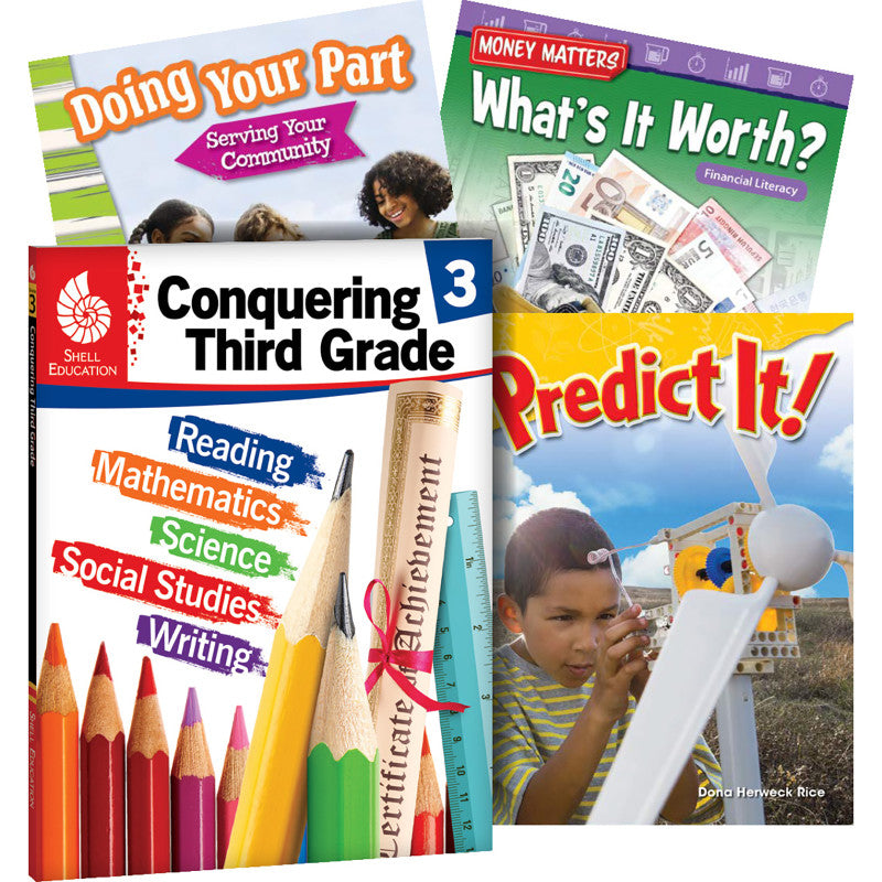 SHELL EDUCATION - Conquering Third Grade, 4-Book Set