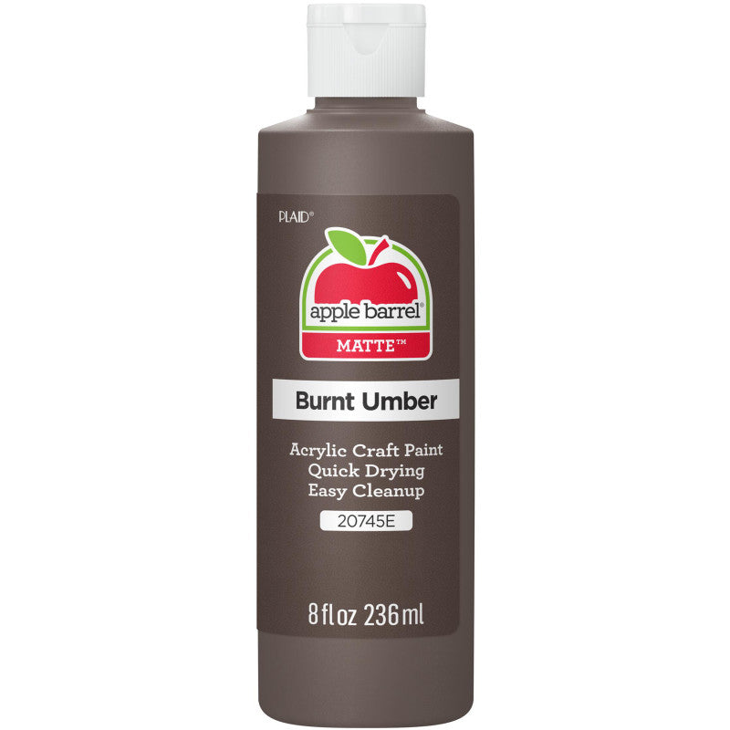 Acrylic Paint Matte, 8oz., Burnt Umber