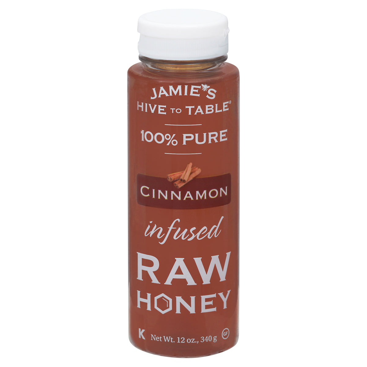 Jamie's Hive to Table 100% Pure Infused Cinnamon Honey 12 oz - Case of 9