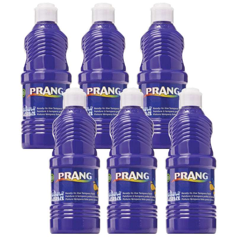 PRANG - Washable Tempera Paint, Violet, 16 oz, Pack of 6