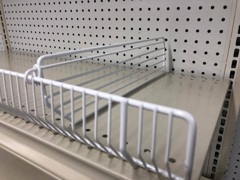 TRION - White Steel Shelf Divider 3 in. H X 22 in. L 12 pk