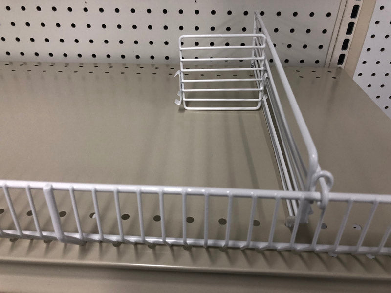 TRION - White Steel Shelf Divider 3 in. H X 4 in. W 10 pk