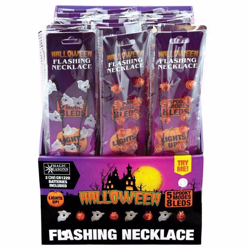 MAGIC SEASONS - Magic Seasons Halloween Flashing Bulb Necklace Plastic 1 pk - Case of 12