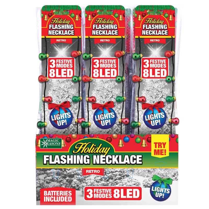 MAGIC SEASONS - Magic Seasons Christmas Holiday Flashing Necklace 1 pc - Case of 36