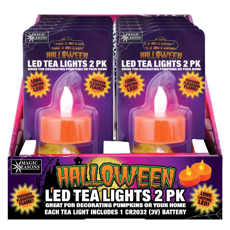 MAGIC SEASONS - Magic Seasons Orange No Scent Flameless LED Tea Lights - Case of 12