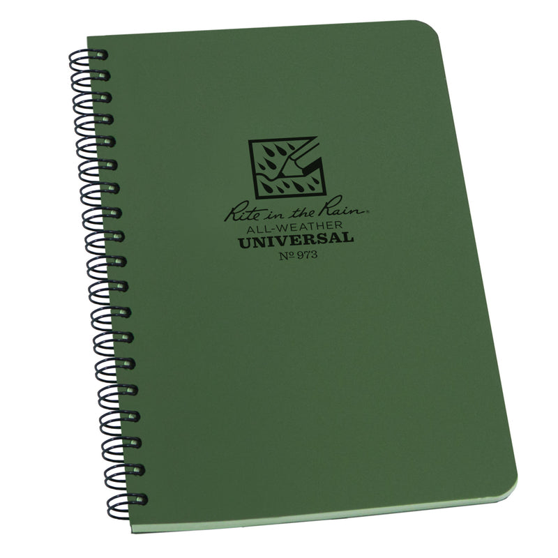 RITE IN THE RAIN - Rite in the Rain 4.625 in. W X 7 in. L Wire-O Green All-Weather Notebook - Case of 6