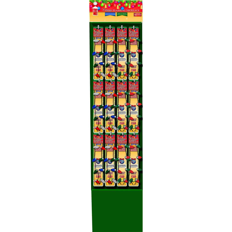 MAGIC SEASONS - Magic Seasons Classic Bulb Christmas Flashing Necklace Plastic 1 pk - Case of 96