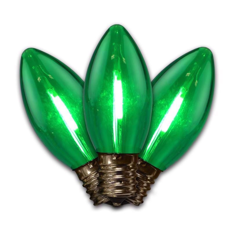 HOLIDAY BRIGHT LIGHTS - Holiday Bright Lights LED C9 Green 25 ct Replacement Christmas Lights