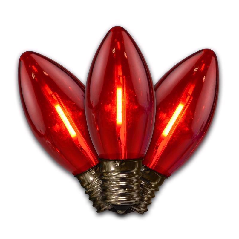 HOLIDAY BRIGHT LIGHTS - Holiday Bright Lights LED C9 Red 25 ct Replacement Christmas Light Bulbs [BU25FLDSC9-TRDA]