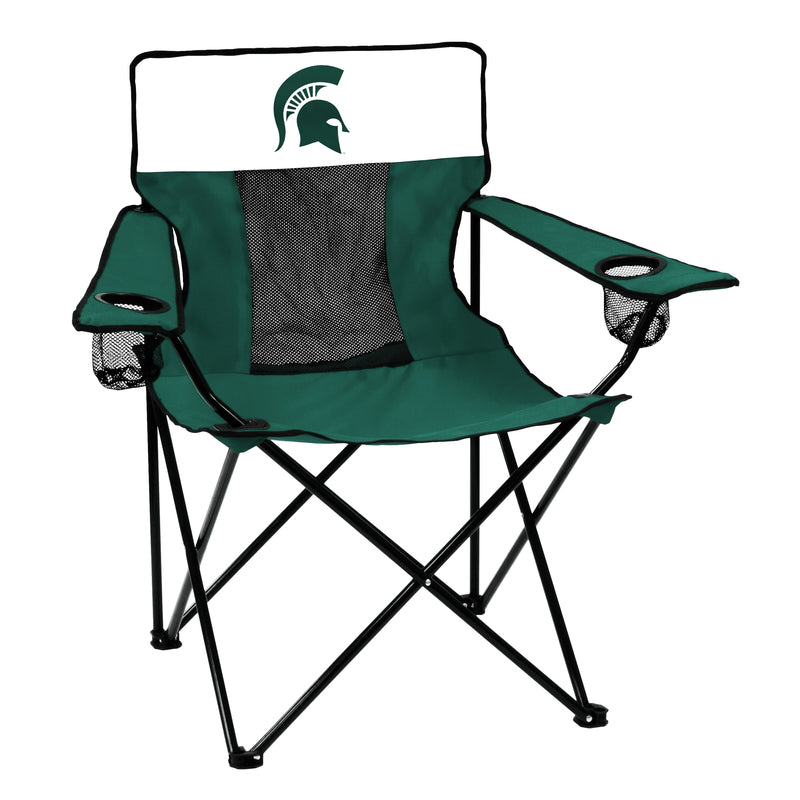 LOGO BRANDS - Logo Brands Elite Green Michigan State Sport Quad Chair