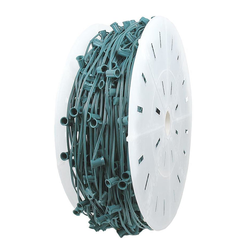 HOLIDAY BRIGHT LIGHTS - Holiday Bright Lights LED C7 Multicolored String Socket Light Cord on Reel 500 ft.