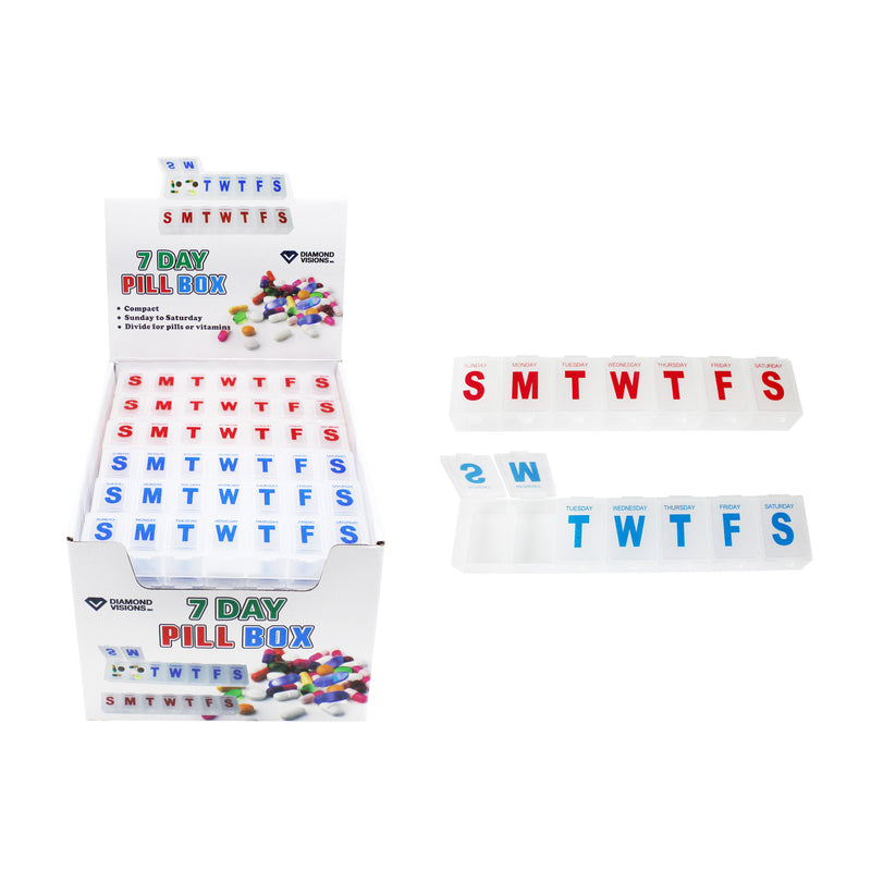 DIAMOND VISIONS - Diamond Visions Clear Pill Organizer 7 day - Case of 36