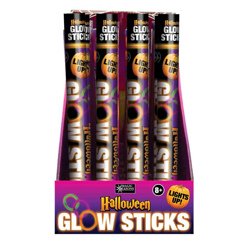 MAGIC SEASONS - Magic Seasons Halloween Glow Sticks Plastic Assorted 8 pc - Case of 24